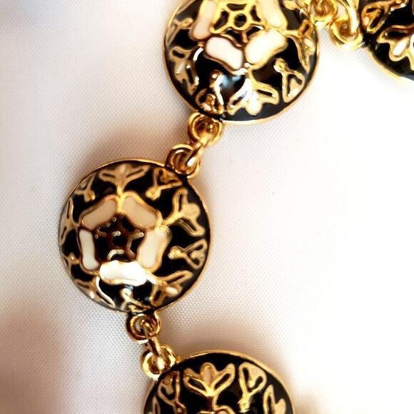 Talbots Layered Two Strand Necklace Wrapped Enameled Beads Beautiful High End - Picture 5 of 8